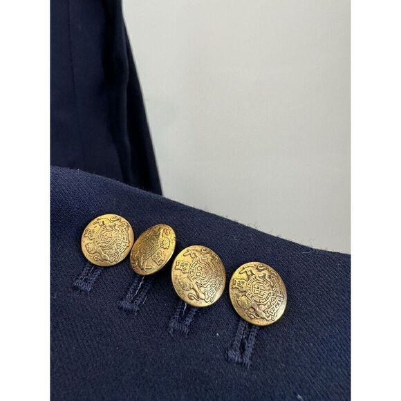 NEW J. Crew Women's 6 Blue Keating Wool Blazer Jacket Gold Crest Buttons 28639 - Picture 5 of 5